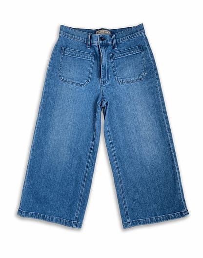 front view of J.Crew Point Sur wide-leg crops