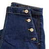 Banana Republic wide leg crops detail of side buttons