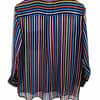 rear view of an Equipment striped silk blouse
