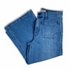 Vintage J.Crew Point Sur blue denim wide-leg crop jeans, size 28 short, available at Capra & Quail.
