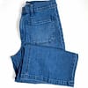front view of J.Crew Point Sur wide-leg crops folding over to show front pocket and wide leg bottom hem