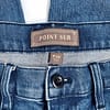 front view of J.Crew Point Sur wide-leg crops showing button front detail and Point Sur tag